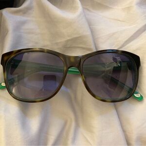 VERSACE Y2K Green Sunglasses EUC